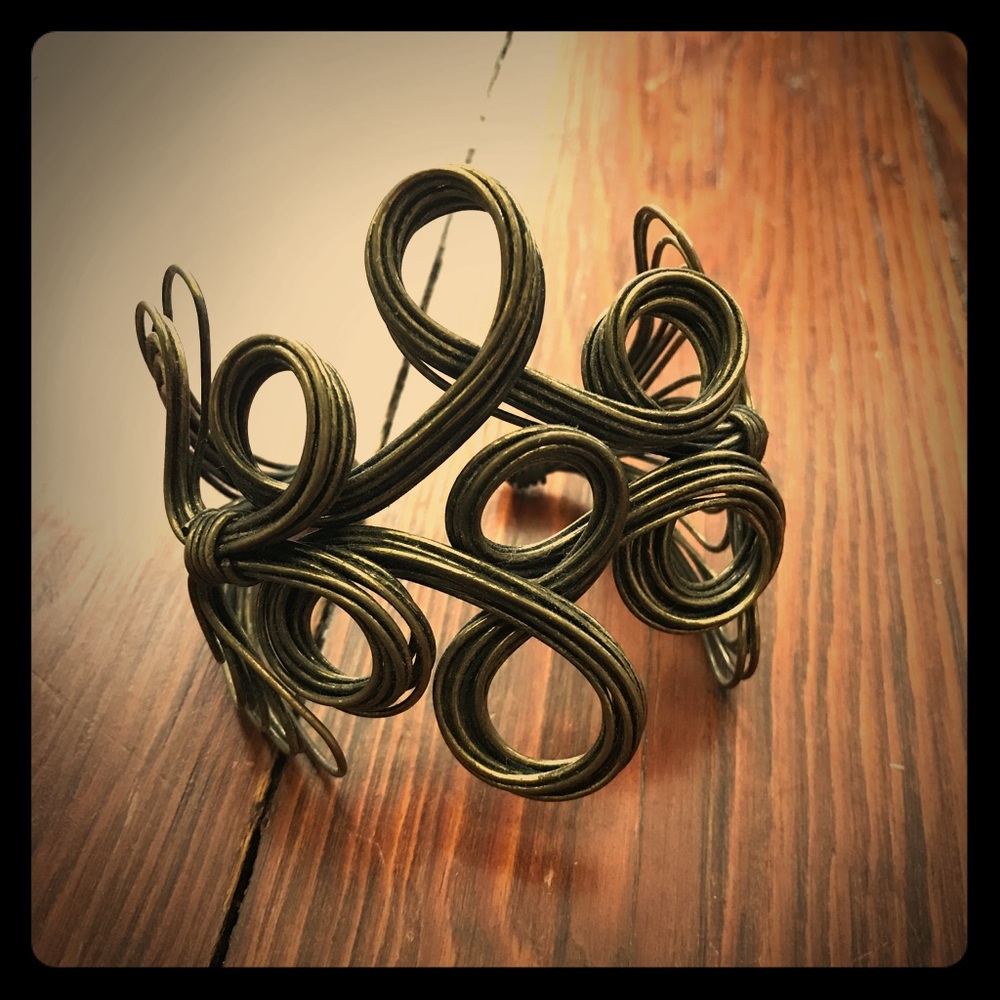 Handmade brass cuff bracelet