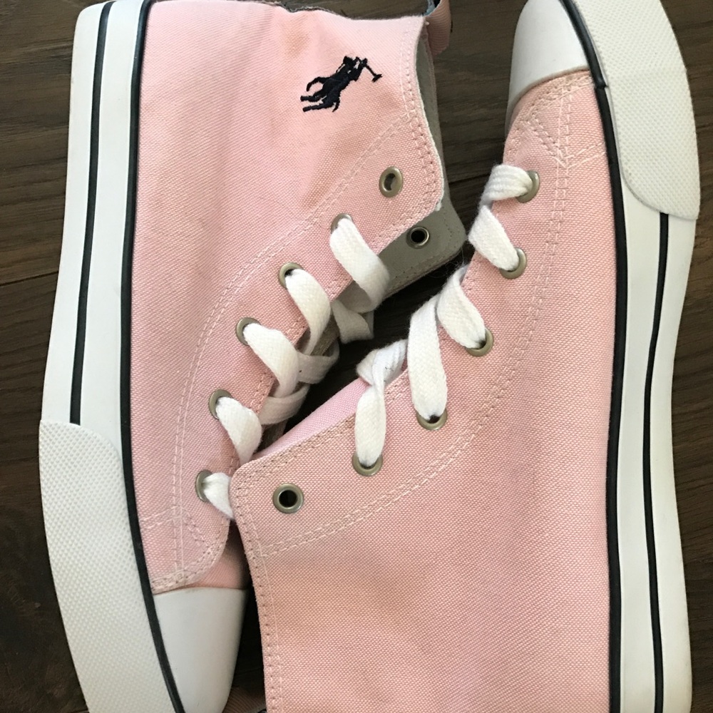 Ralph Lauren Polo Pink High top Sneakers
