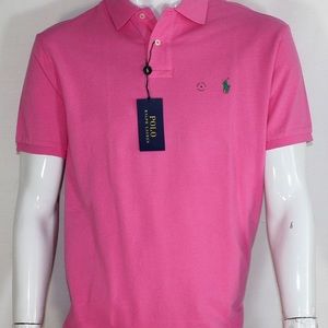 NEW Ralph Lauren Men's Ultra Pink Polo Shirt  L