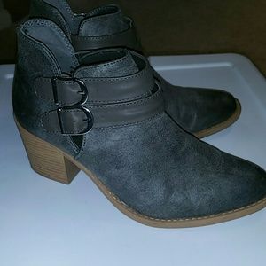 Gray booties