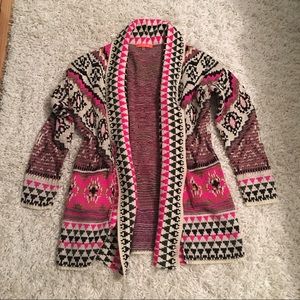 Lulumari neon pink graphic cardigan