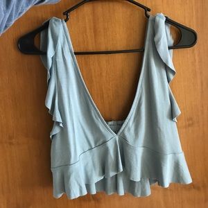 New Urban outfitters kimichi blue ruffle crop top