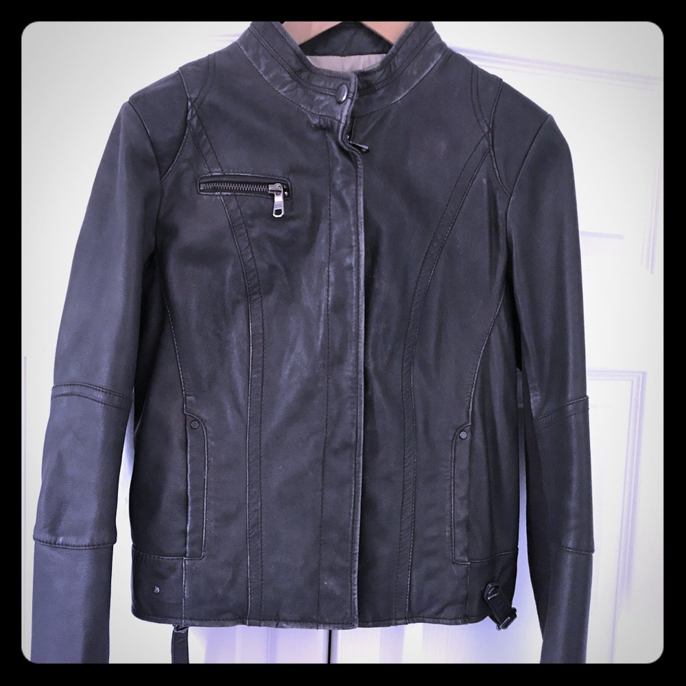 Grey leather Marc New York jacket