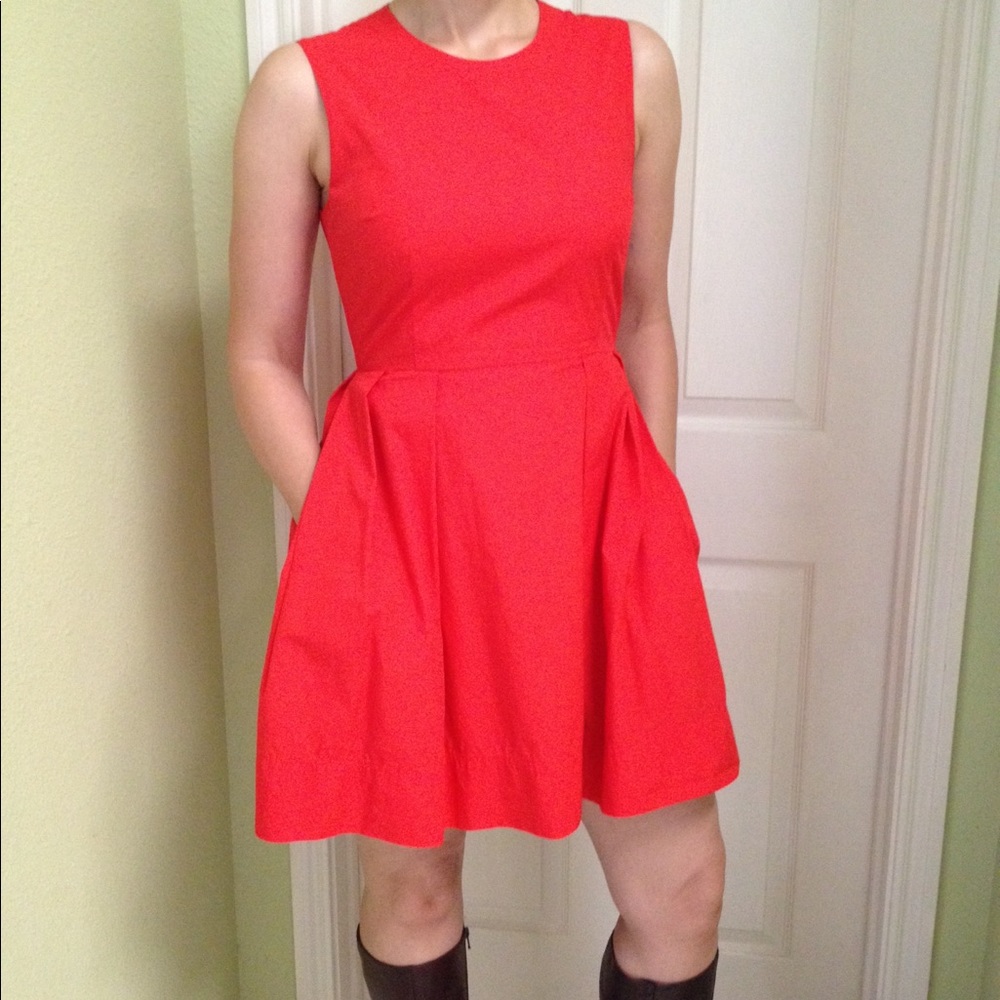 GAP orange red color cotton mini dress.