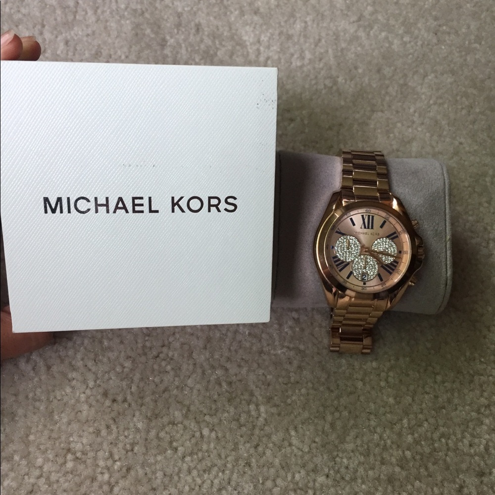 Michael Kors Bradshaw Rose-Gold Tone Watch