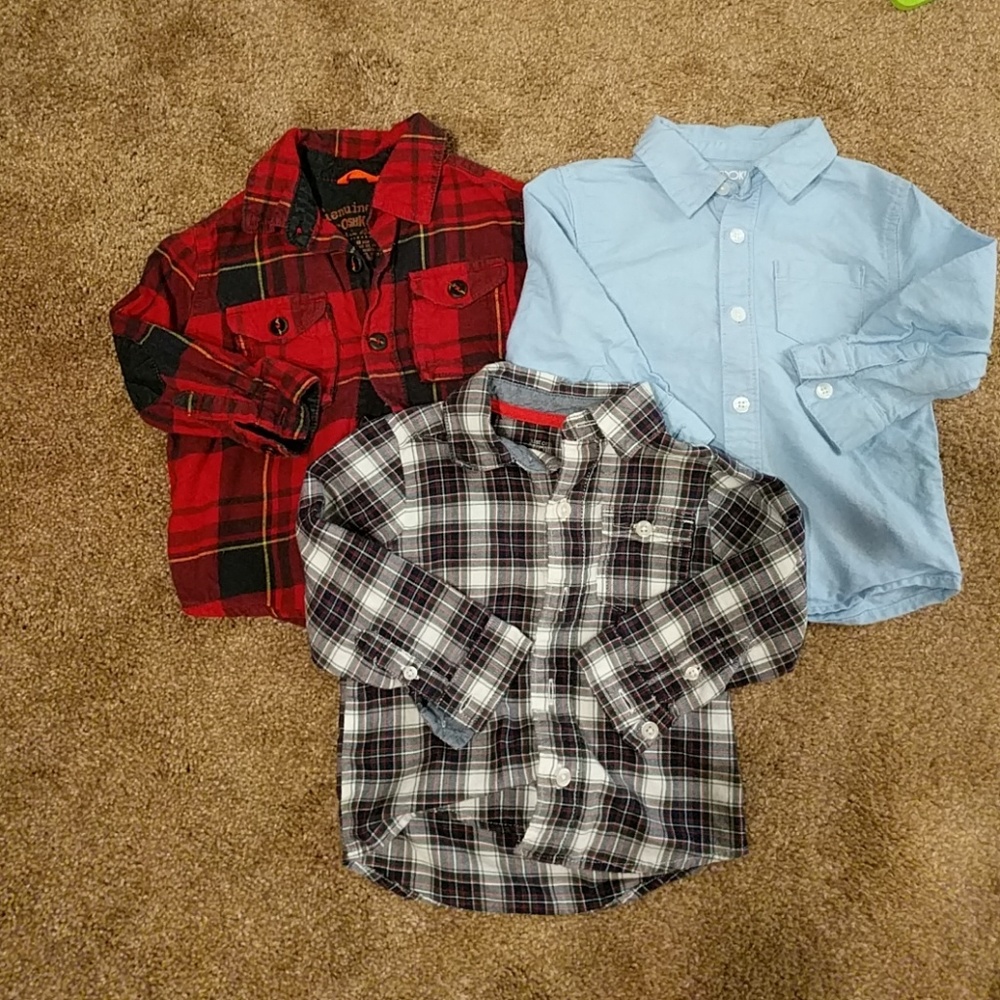 Lot of 3 button down long sleeve shirts