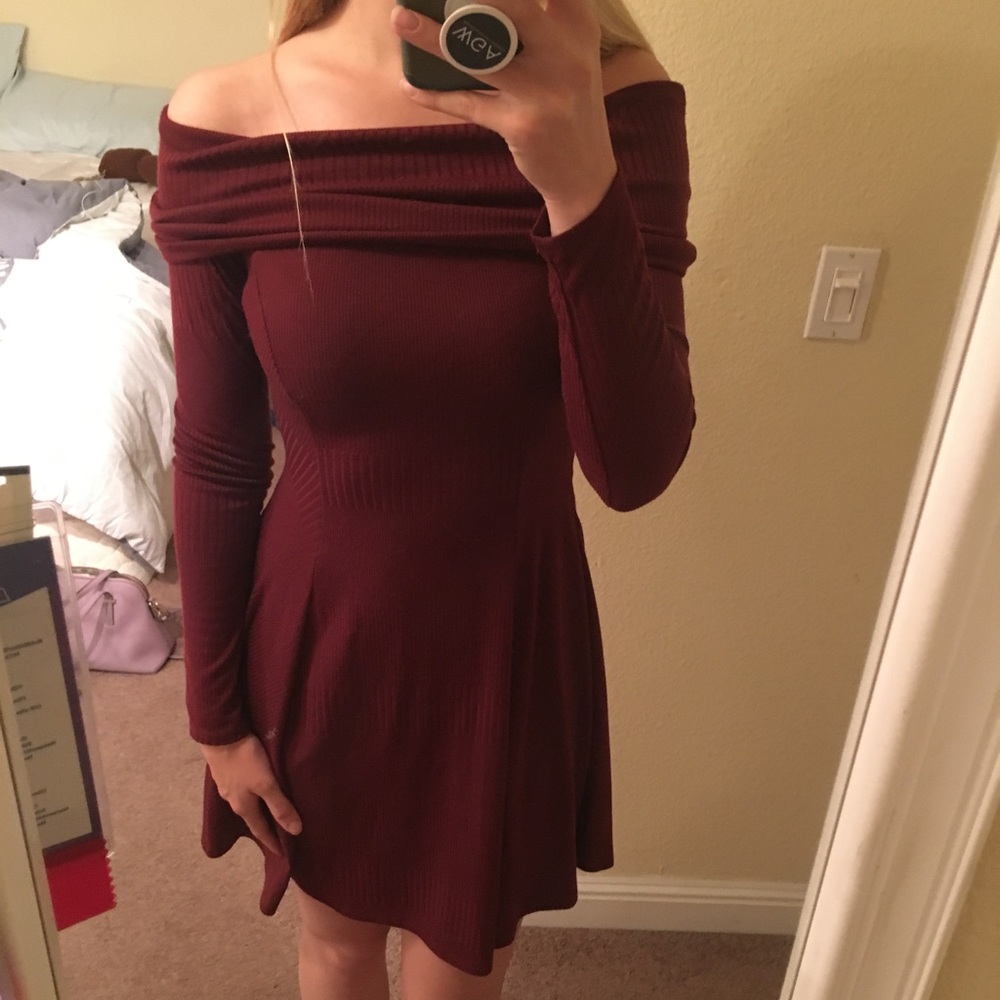 Burgundy dress