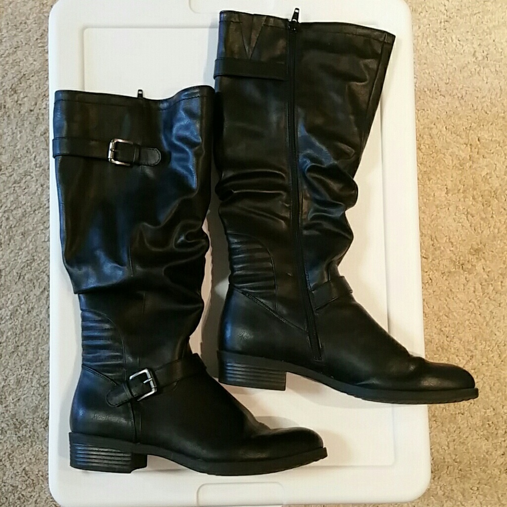 Tall black boots