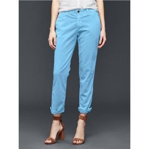 GAP blue girlfriend chino pants 8