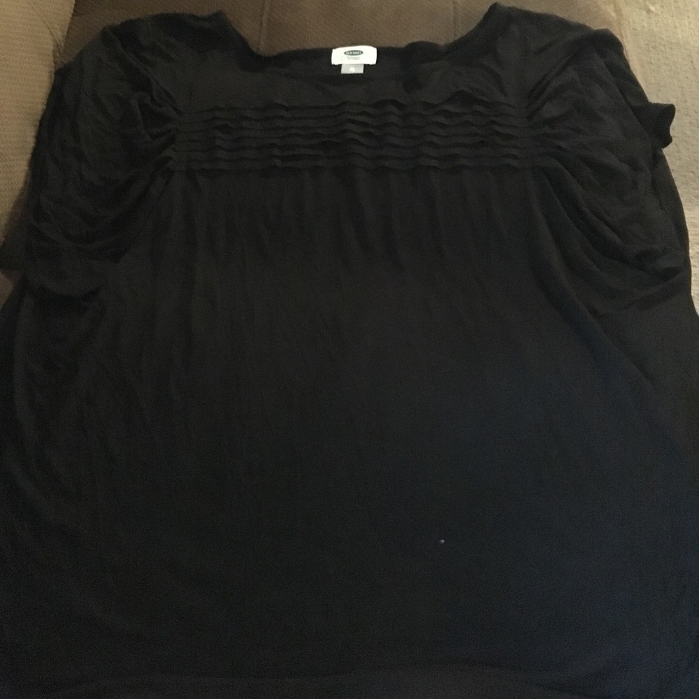 Black ruffle shirt
