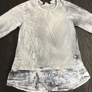 French Terry & Chiffon Dress