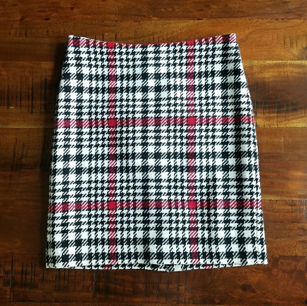 Talbots Wool A-line Plaid Skirt