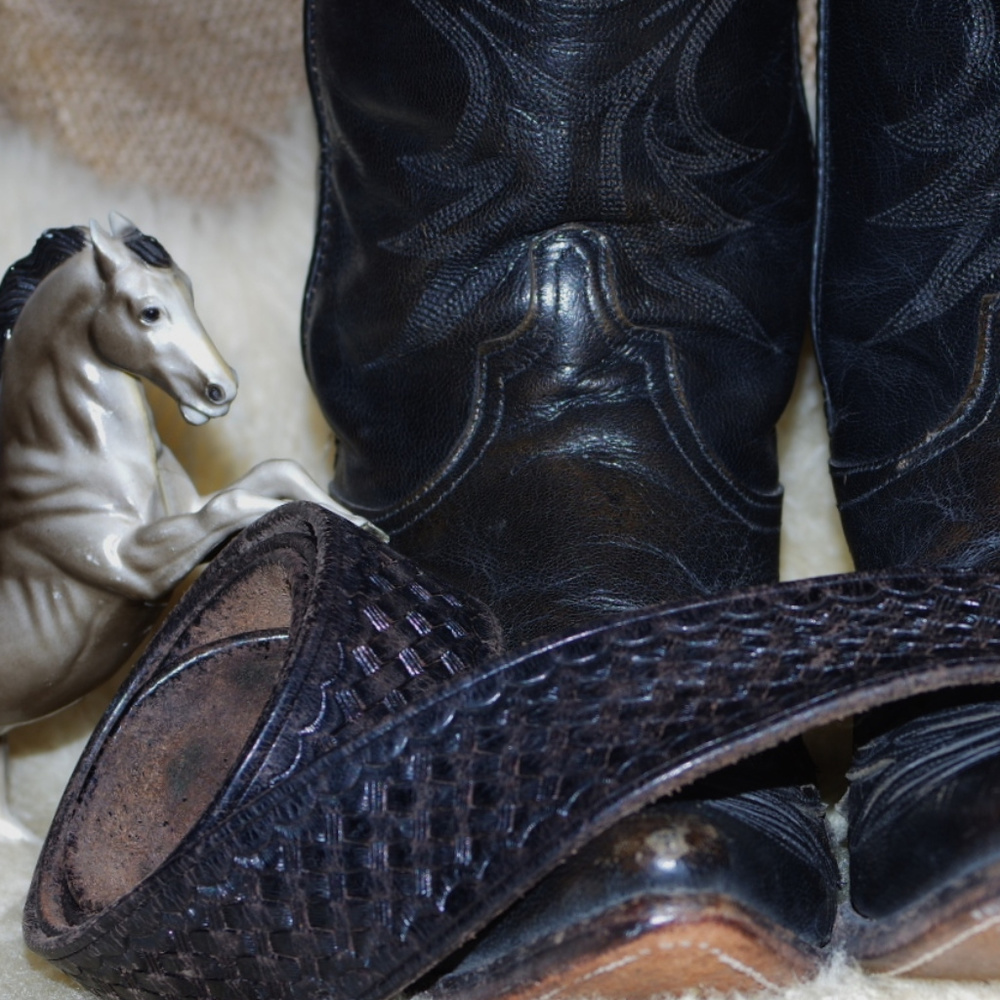 Vintage USA Cowhide BIANCHI Leather Belt sz 40