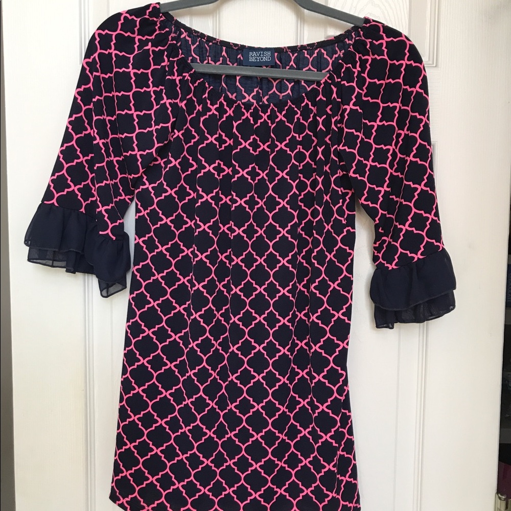 Pink and Navy top