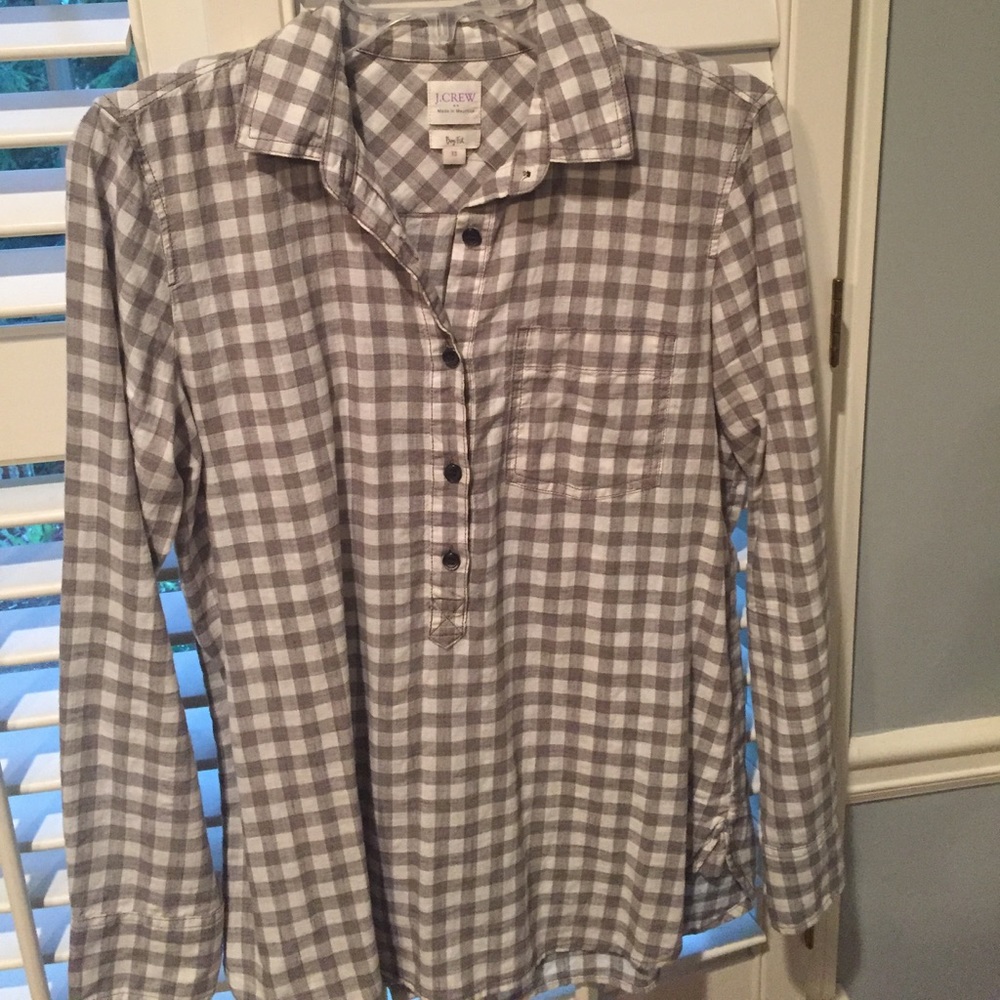 J. Crew Factory plaid popover