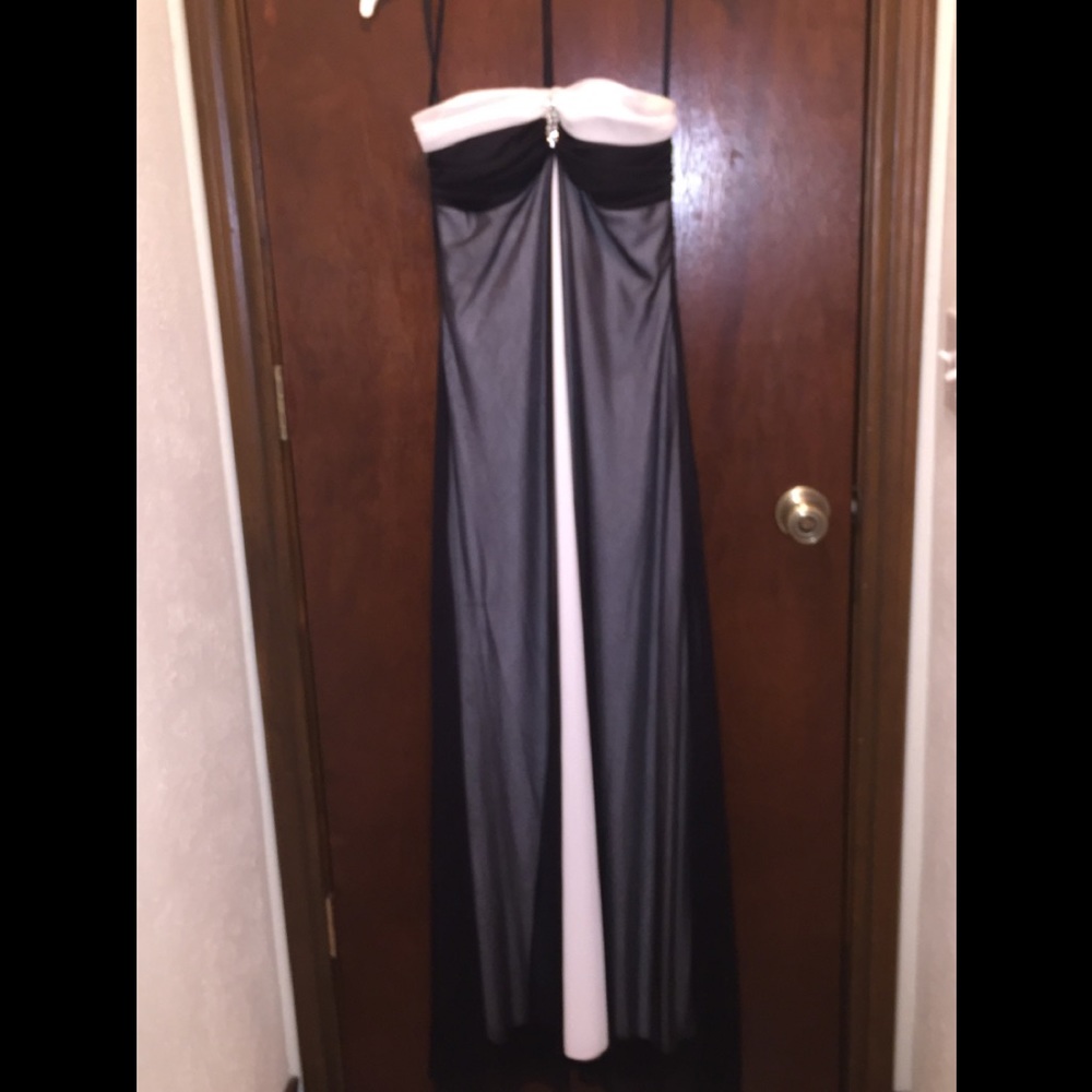 Black and white formal dress