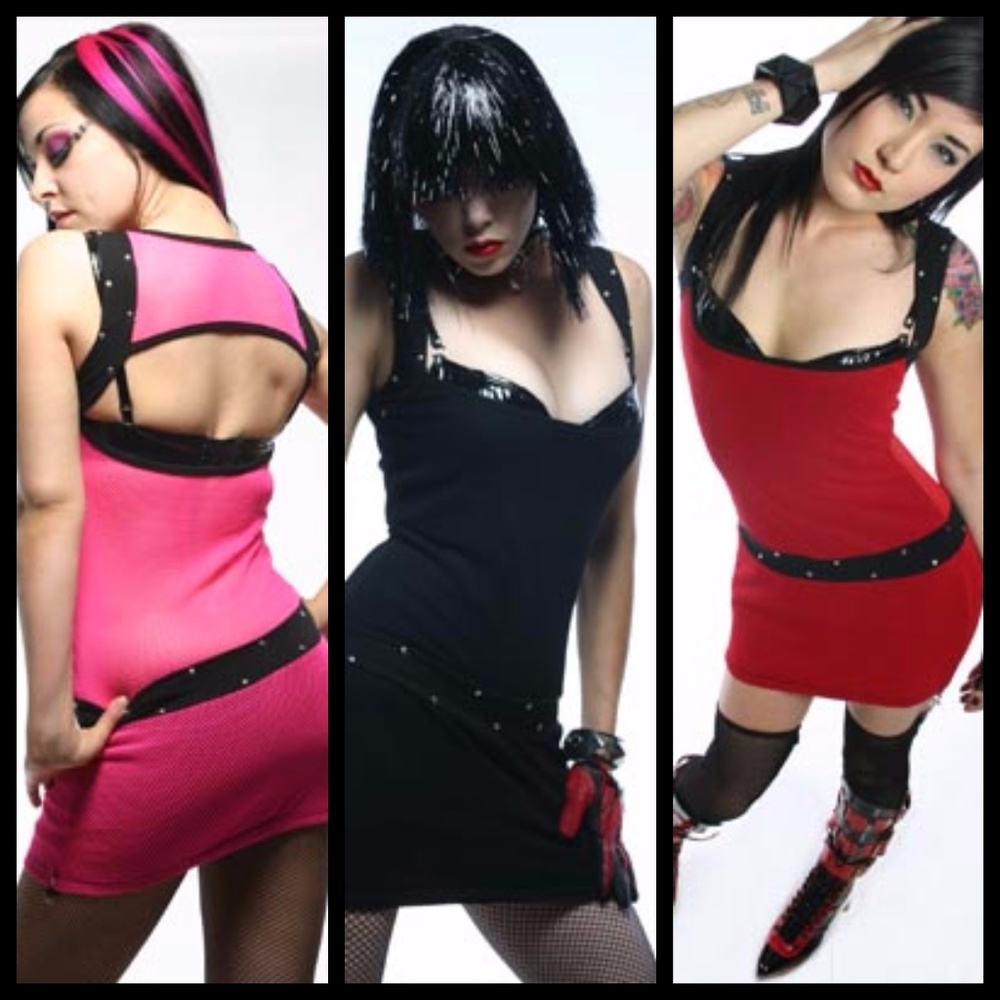 LIP SERVICE "Fast Times Fishnet" black mini dress