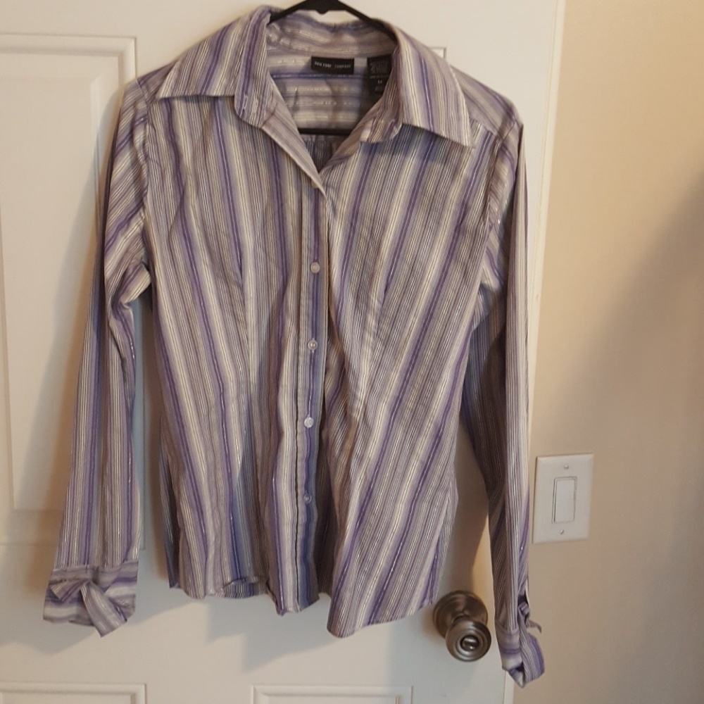 Purple & white pinstripe