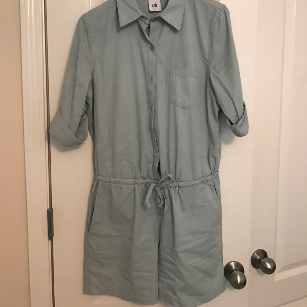 Cabi Alexia Romper Blue Small