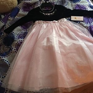 Size 5 sparkling pink and black dress