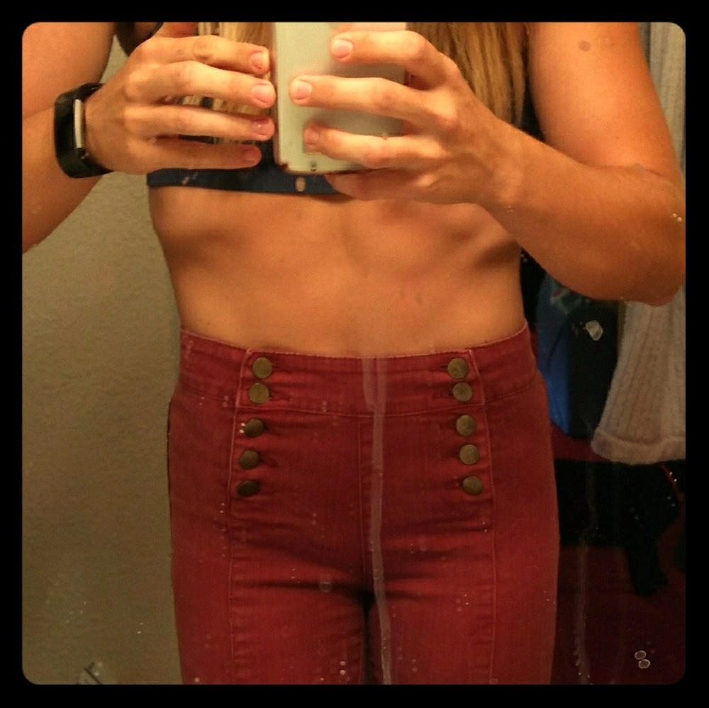 Rust High Waist Jeans