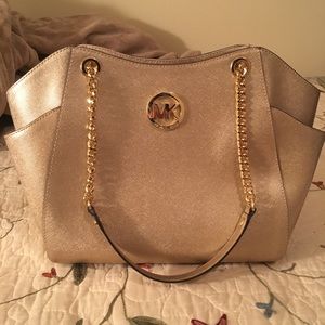 Gold Michael Kors shoulder bag