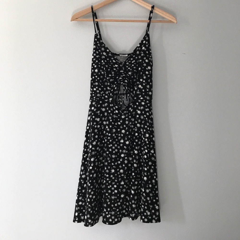 Floral black dress