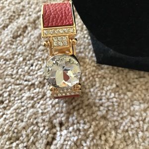 Red and diamond claw bracelet