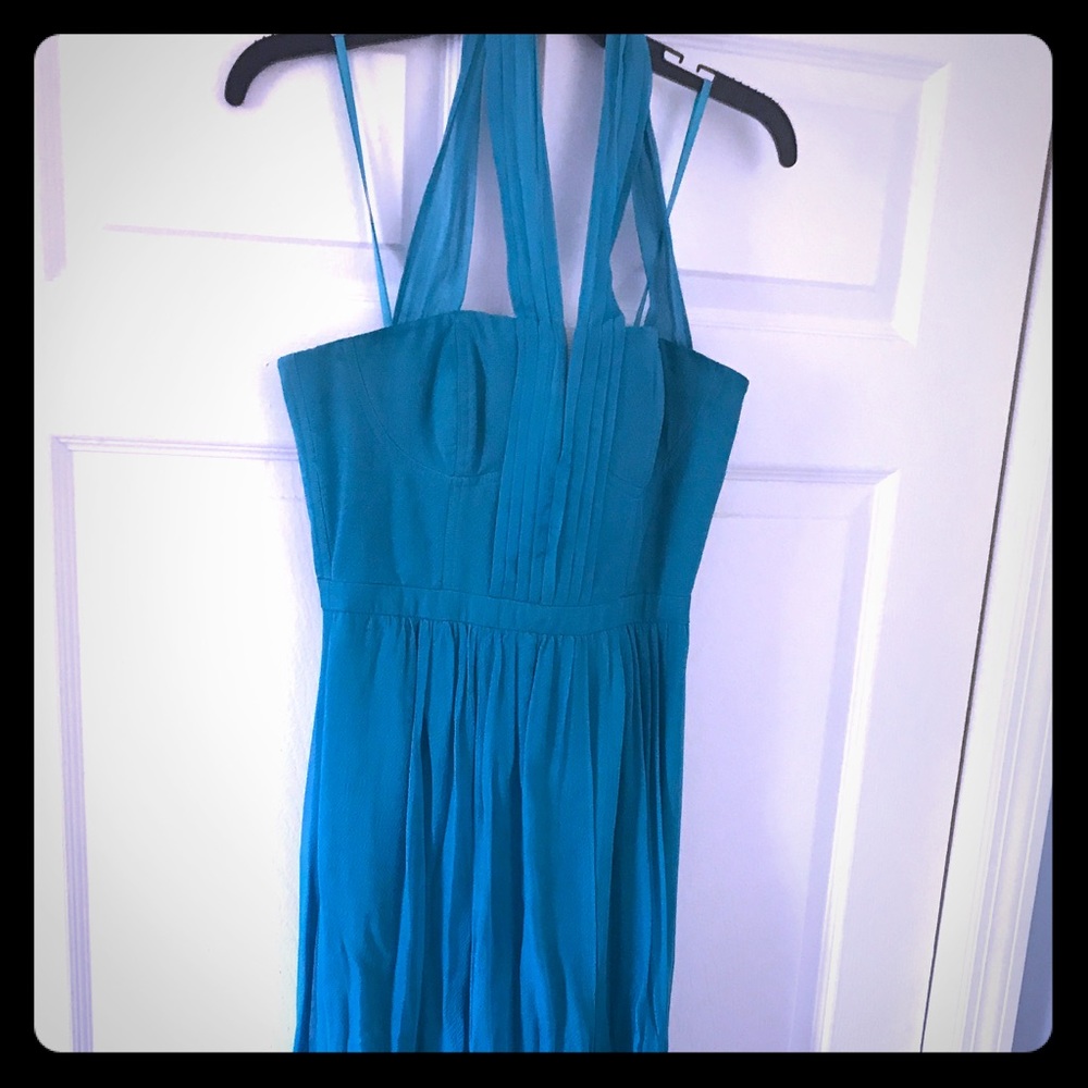 BCBG full length halter neck dress