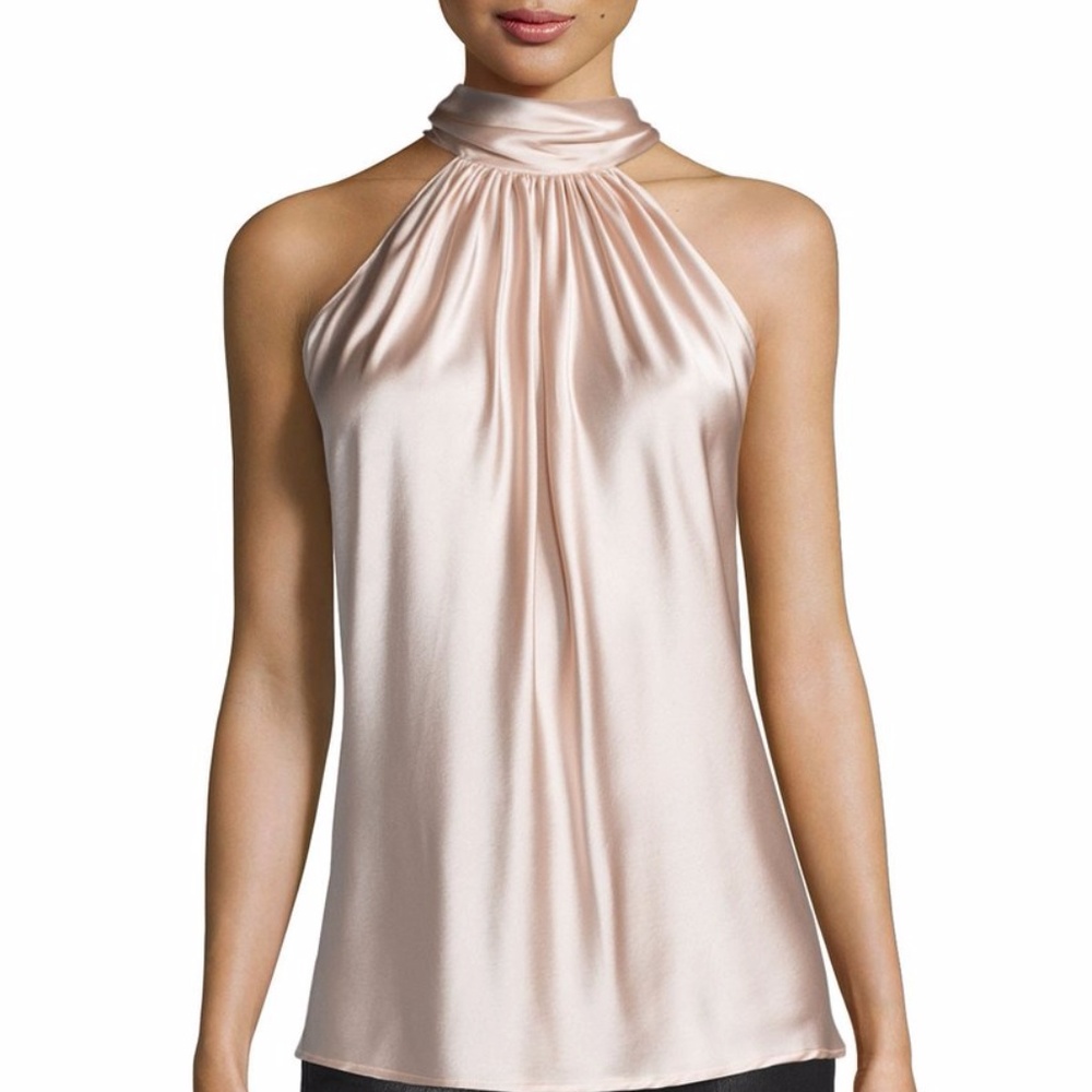 Silky Satin Neck Halter blouse