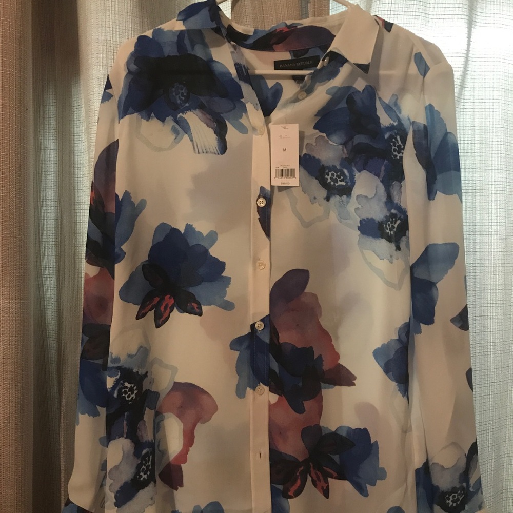 Banana Republic Floral Blouse