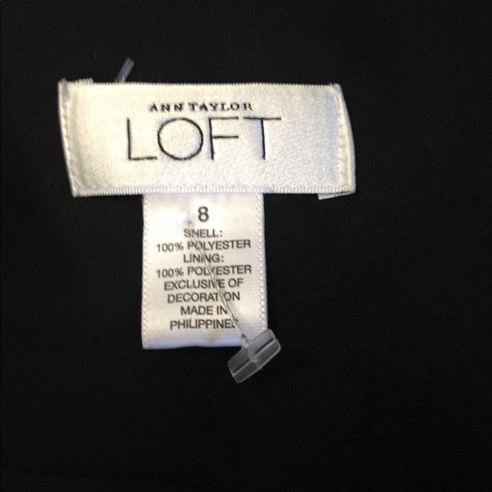Ann Taylor Loft black maxi pleated dress - Picture 7 of 8