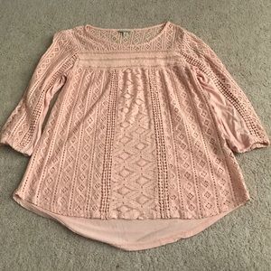 Pink crochet top