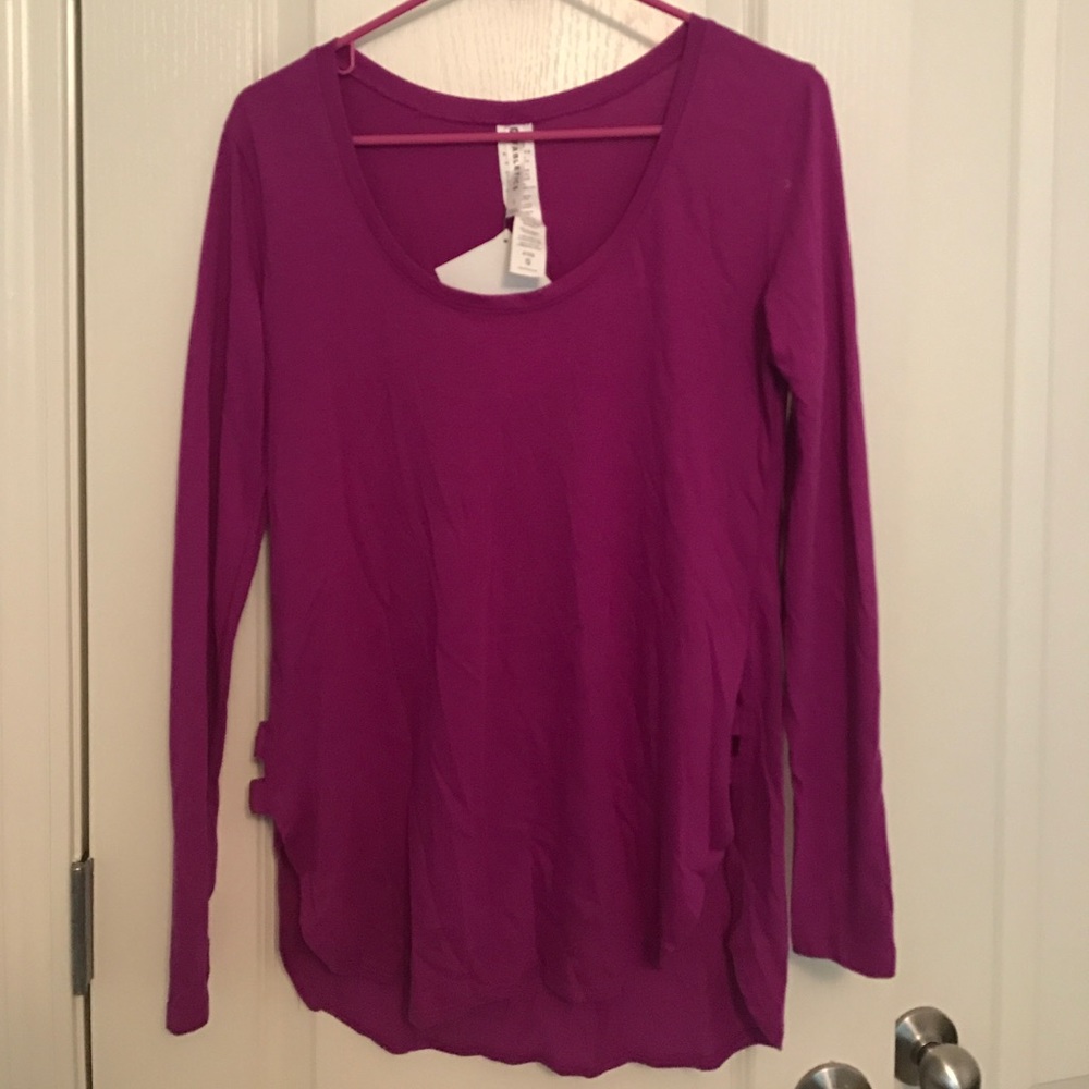 Fabletics by Kate Hudson Purple Running Yoga Top