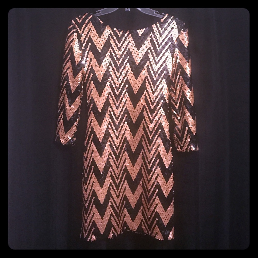 Chevron evening dress