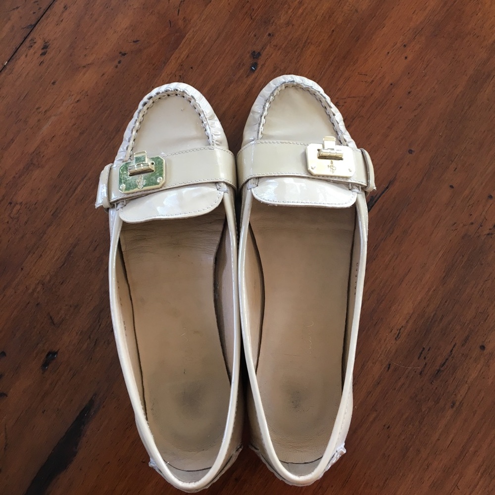 Cole Haan nude patent leather loafers!