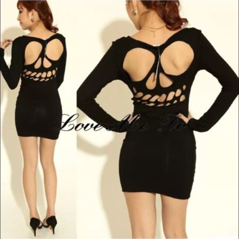 Black Skull Mini Dress