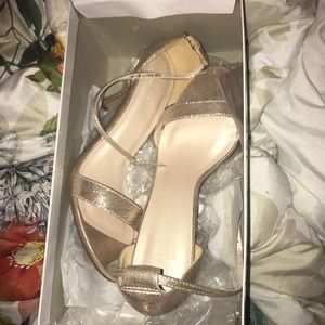 David's bridal Gold heels