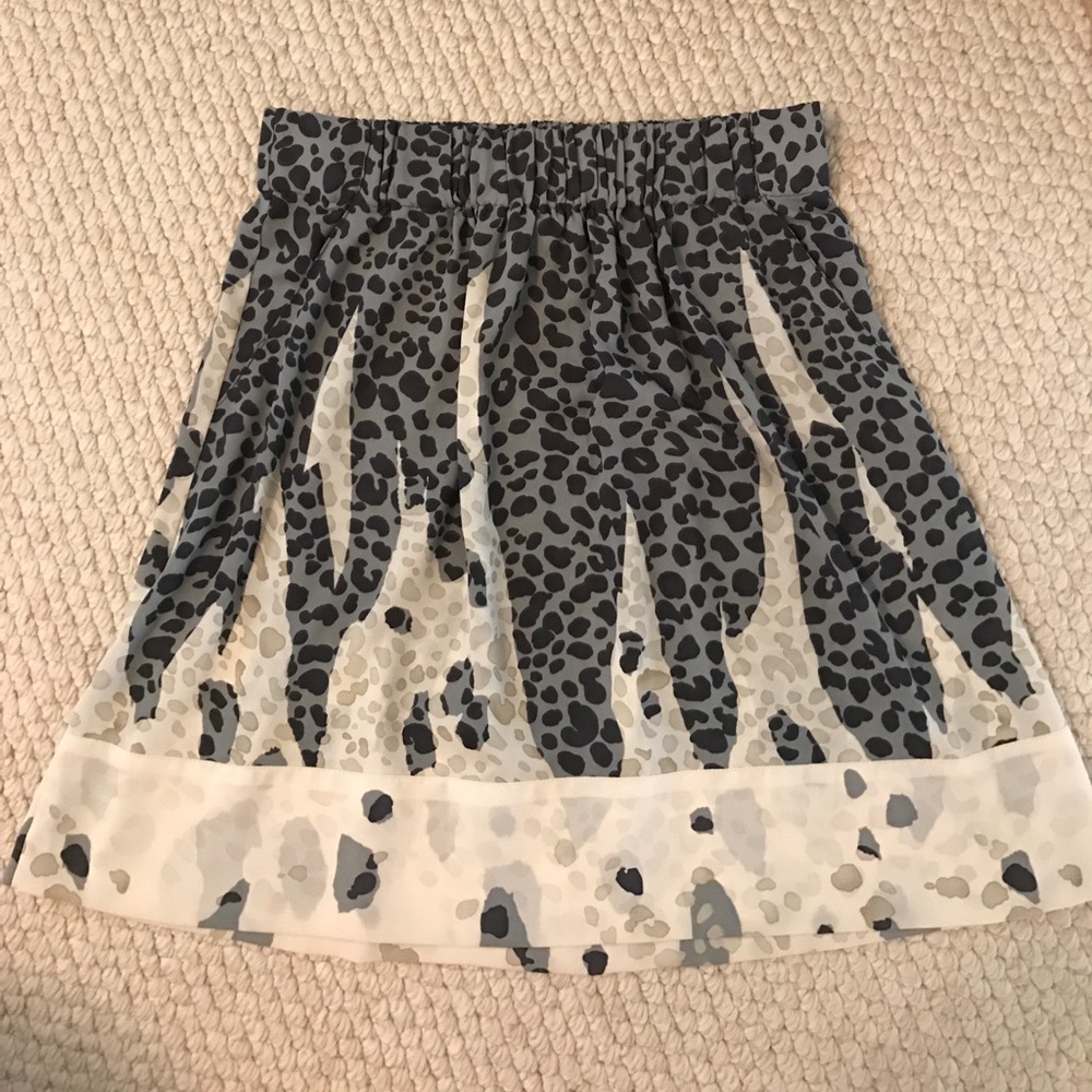 Cabi Printed Skirt Navy White Small