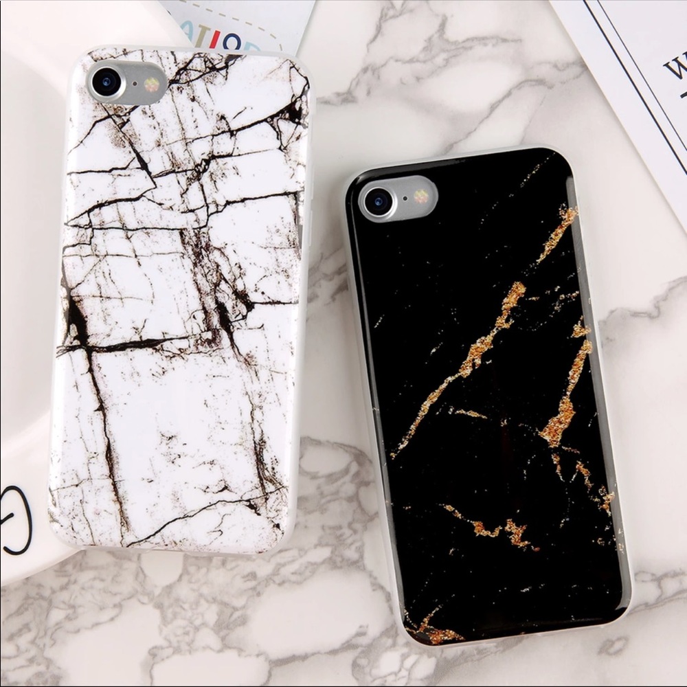 IPHONE 7 8 PLUS WHITE MARBLE CASE NEW LUXURIOUS - Picture 2 of 5