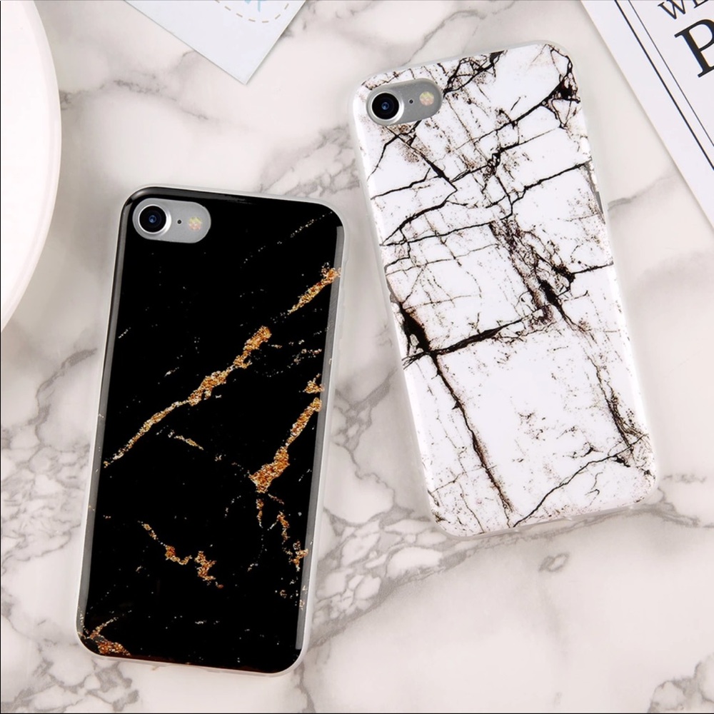 IPHONE 7 8 PLUS WHITE MARBLE CASE NEW LUXURIOUS - Picture 3 of 5