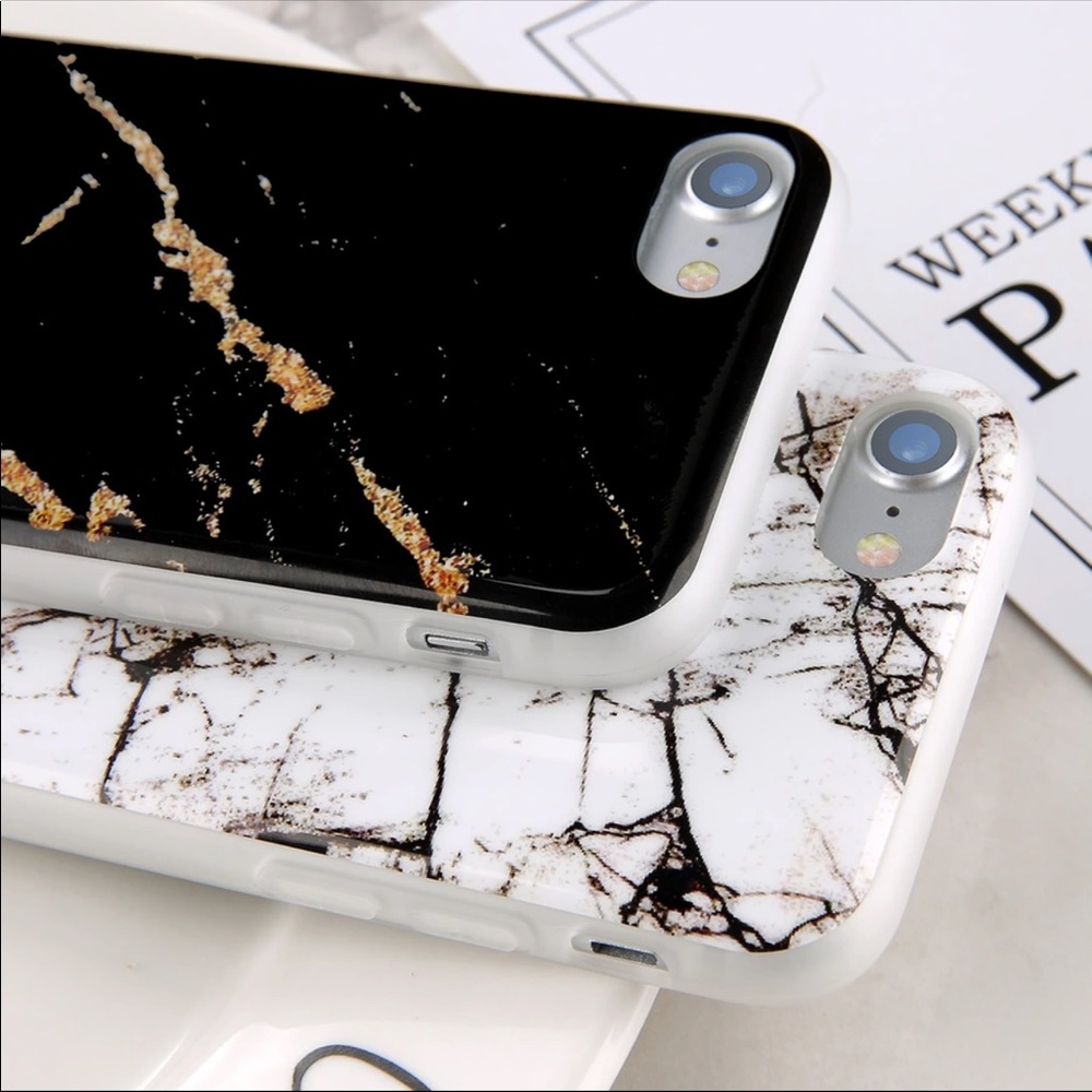 IPHONE 7 8 PLUS WHITE MARBLE CASE NEW LUXURIOUS - Picture 4 of 5