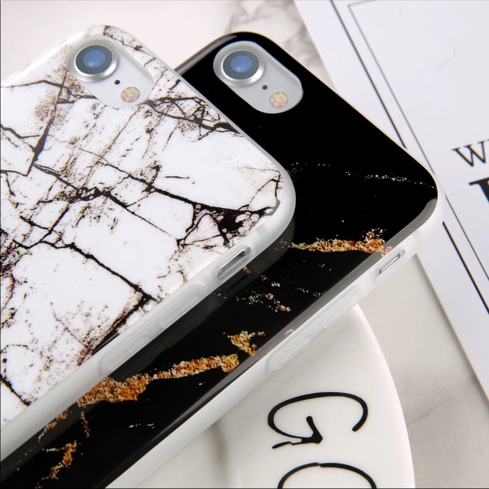 IPHONE 7 8 PLUS WHITE MARBLE CASE NEW LUXURIOUS - Picture 5 of 5