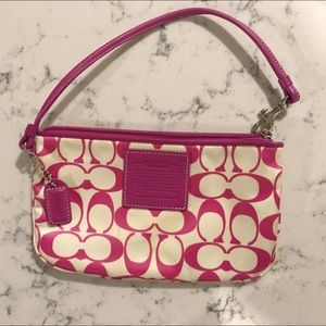 Pink Coach Clutch