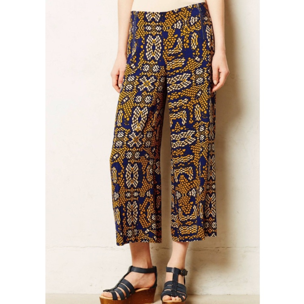 Anthropologie Cartonnier Print Culottes
