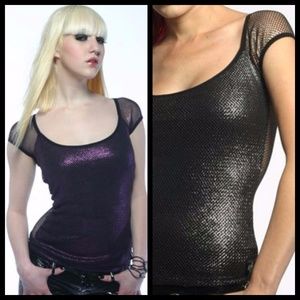 LIP SERVICE "Star***ker Fishnet" silver top