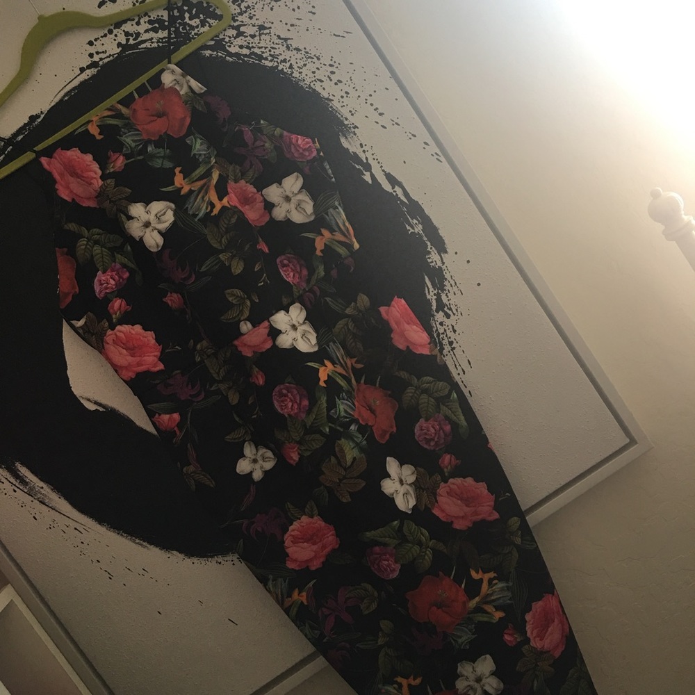 Floral High Neck Midi Pencil Dress -- Multi -- 14 - Picture 5 of 5