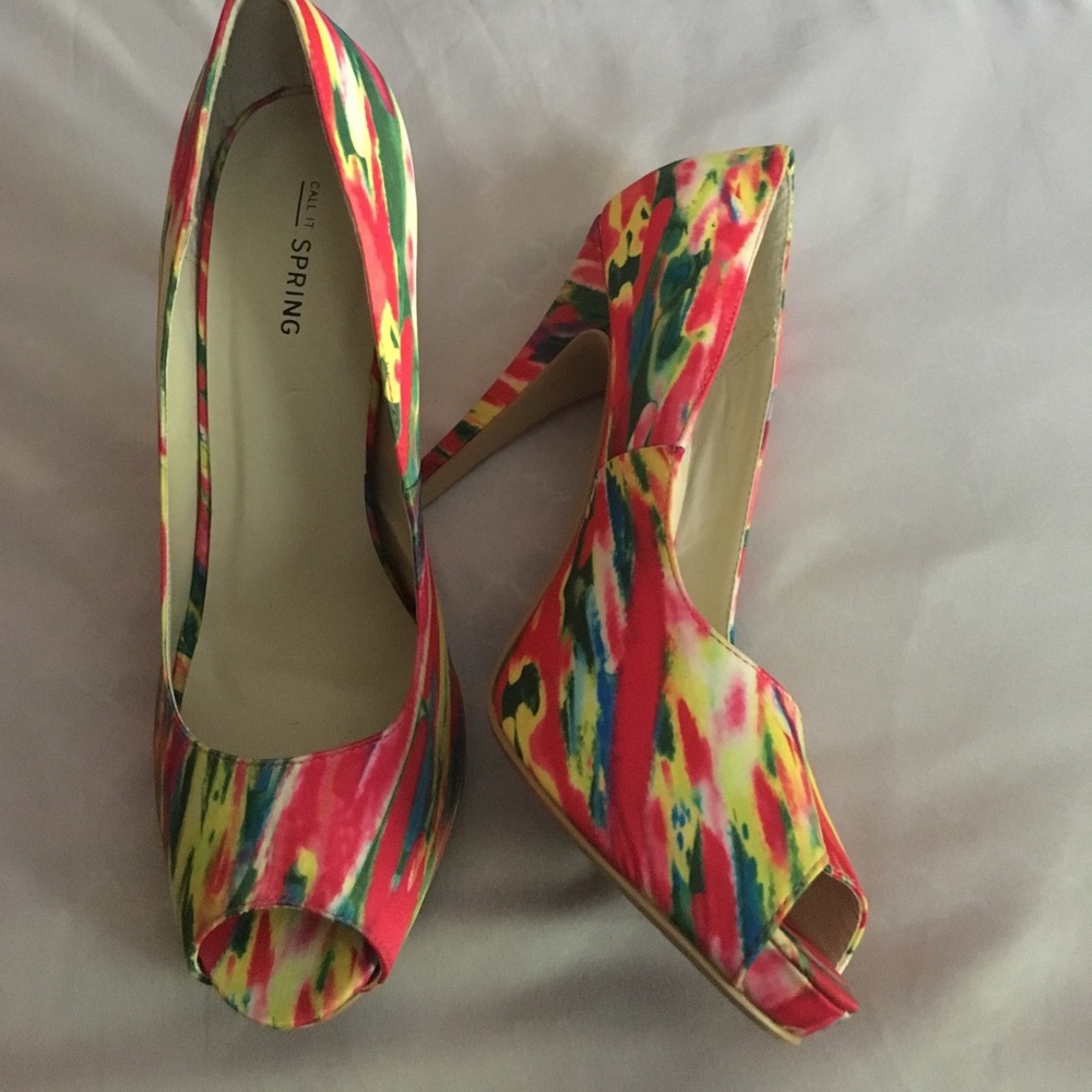 Call It Spring multi color heels