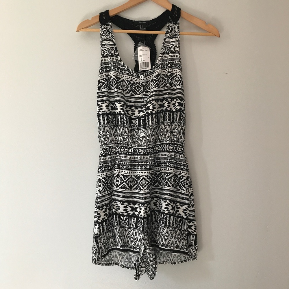 Tribal print romper