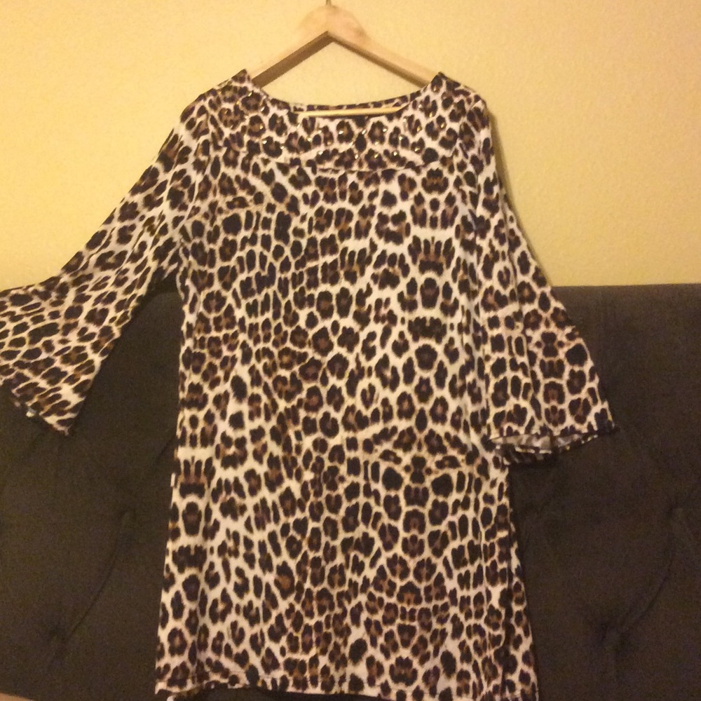 Leopard knit Tunic